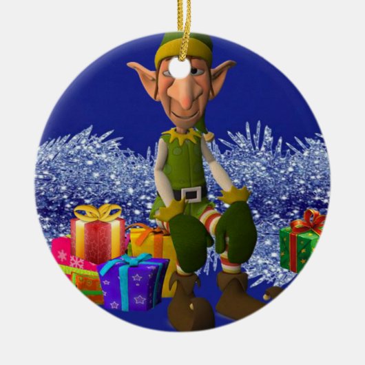 Ornament kerstcirkel, Elf (Voorkant)