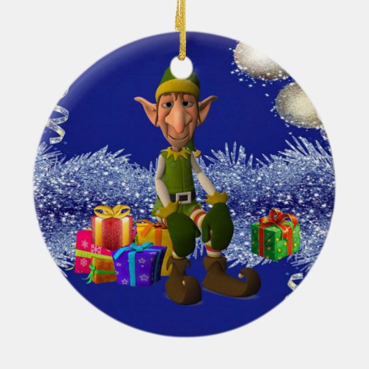 Ornament kerstcirkel, Elf (Achterkant)