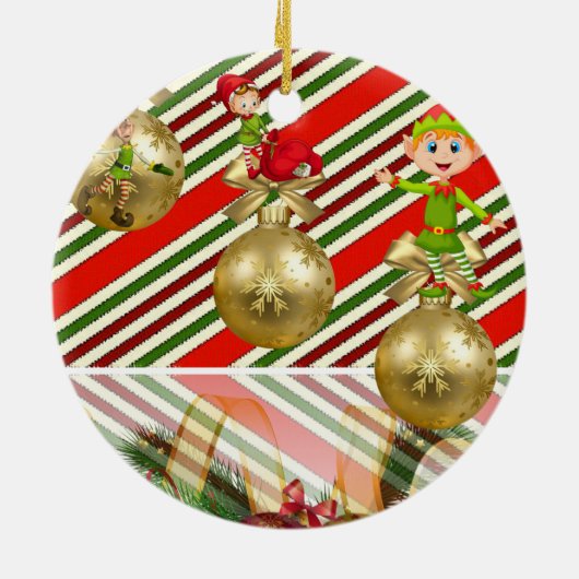 Ornament kerstcirkel, Elf (Achterkant)