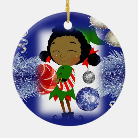 Ornament kerstcirkel, Elf (Achterkant)