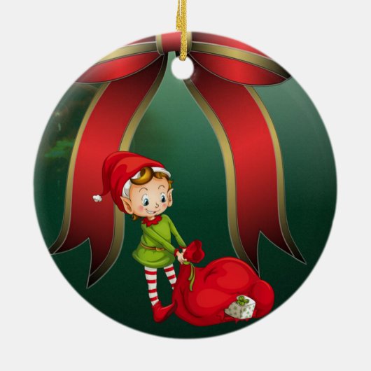 Ornament kerstcirkel, Elf (Achterkant)