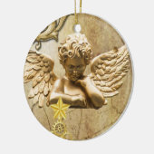 Ornament kerstcirkel, Gold Angel (Links)
