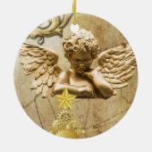 Ornament kerstcirkel, Gold Angel (Achterkant)