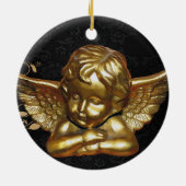 Ornament kerstcirkel, Gold Angel (Achterkant)
