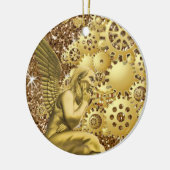 Ornament kerstcirkel, Gold Angel (Links)