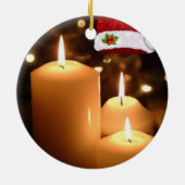 Ornament kerstcirkel, kerstkaars (Achterkant)