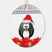 Ornament kerstcirkel, pinguïn (Links)