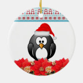 Ornament kerstcirkel, pinguïn (Achterkant)