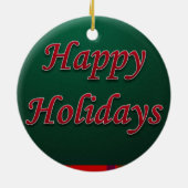 Ornament kerstcirkel Prettige feestdagen (Achterkant)