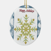 Ornament kerstcirkel Prettige feestdagen (Rechts)