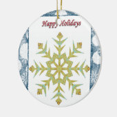 Ornament kerstcirkel Prettige feestdagen (Links)