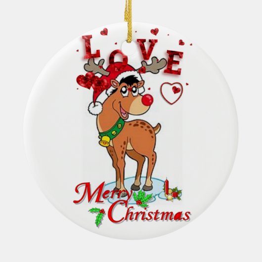 Ornament kerstcirkel, rendiertje (Achterkant)