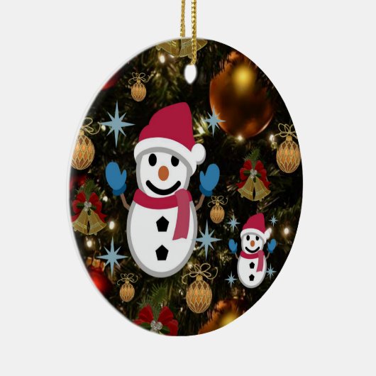 Ornament kerstcirkel, Snowman (Rechts)