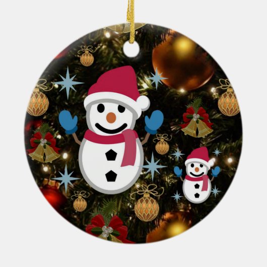 Ornament kerstcirkel, Snowman (Achterkant)