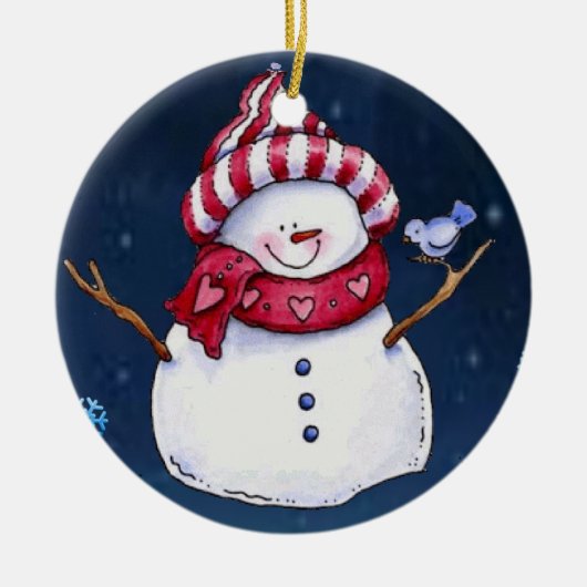 Ornament kerstcirkel, Snowman (Voorkant)