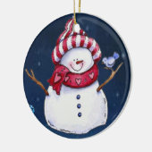 Ornament kerstcirkel, Snowman (Links)