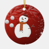 Ornament kerstcirkel, Snowman (Voorkant)