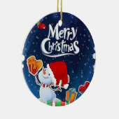 Ornament kerstcirkel, Snowman (Rechts)