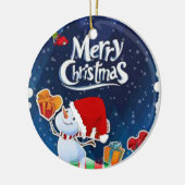 Ornament kerstcirkel, Snowman (Links)