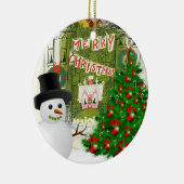 Ornament kerstcirkel, Snowman (Rechts)