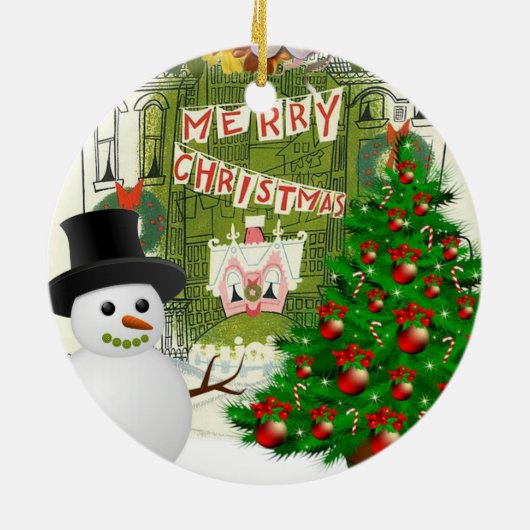 Ornament kerstcirkel, Snowman (Achterkant)