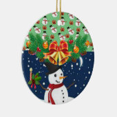 Ornament kerstcirkel, Snowman (Rechts)