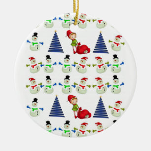 Ornament kerstcirkel, Snowman