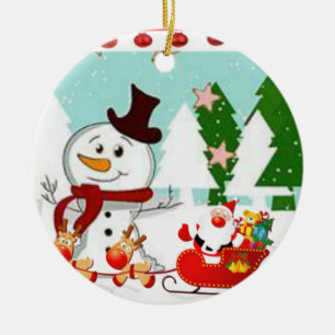 Ornament kerstcirkel, Snowman