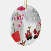 Ornament kerstcirkel, Snowman (Rechts)