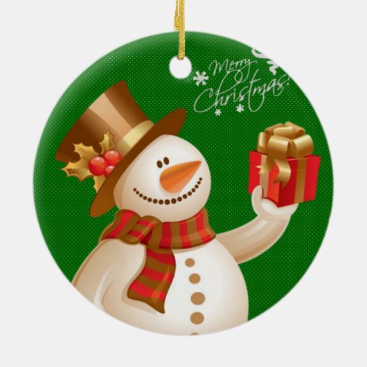 Ornament kerstcirkel, Snowman (Achterkant)