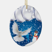 Ornament kerstcirkel, Snowman (Rechts)