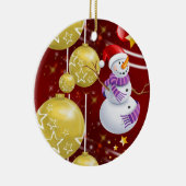 Ornament kerstcirkel, Snowman (Rechts)