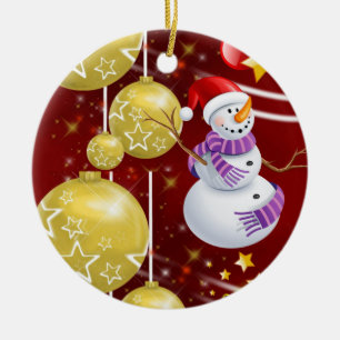 Ornament kerstcirkel, Snowman