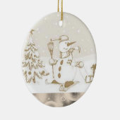 Ornament kerstcirkel, Snowman (Rechts)