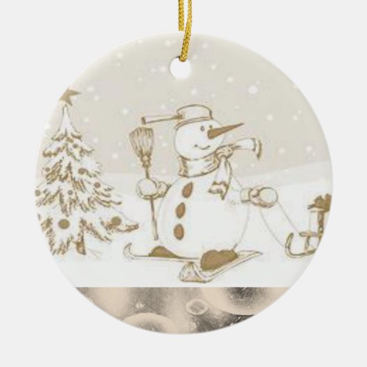 Ornament kerstcirkel, Snowman (Voorkant)