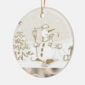 Ornament kerstcirkel, Snowman (Links)