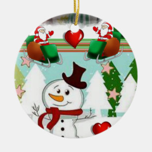Ornament kerstcirkel, Snowman