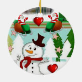 Ornament kerstcirkel, Snowman (Achterkant)