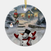 Ornament kerstcirkel, Snowman (Voorkant)