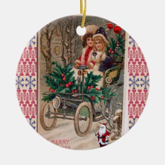 Ornament kerstcirkel, vrolijk kerstfeest (Voorkant)