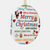 Ornament kerstcirkel, vrolijk kerstfeest (Rechts)