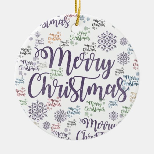Ornament kerstcirkel, vrolijk kerstfeest (Voorkant)