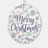 Ornament kerstcirkel, vrolijk kerstfeest (Links)