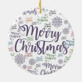 Ornament kerstcirkel, vrolijk kerstfeest (Achterkant)