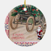 Ornament kerstcirkel, vrolijk kerstfeest (Achterkant)