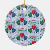 Ornament kerstcirkel, vrolijk kerstfeest (Achterkant)