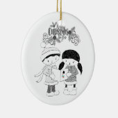 Ornament kerstcirkel, vrolijk kerstfeest (Rechts)