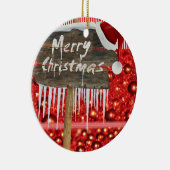 Ornament kerstcirkel, vrolijk kerstfeest (Rechts)