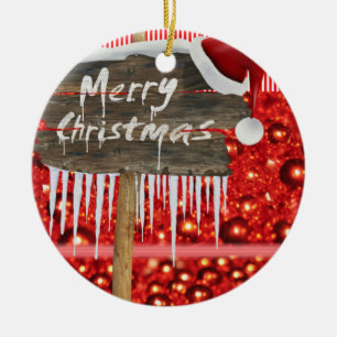 Ornament kerstcirkel, vrolijk kerstfeest