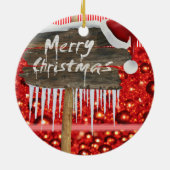 Ornament kerstcirkel, vrolijk kerstfeest (Achterkant)